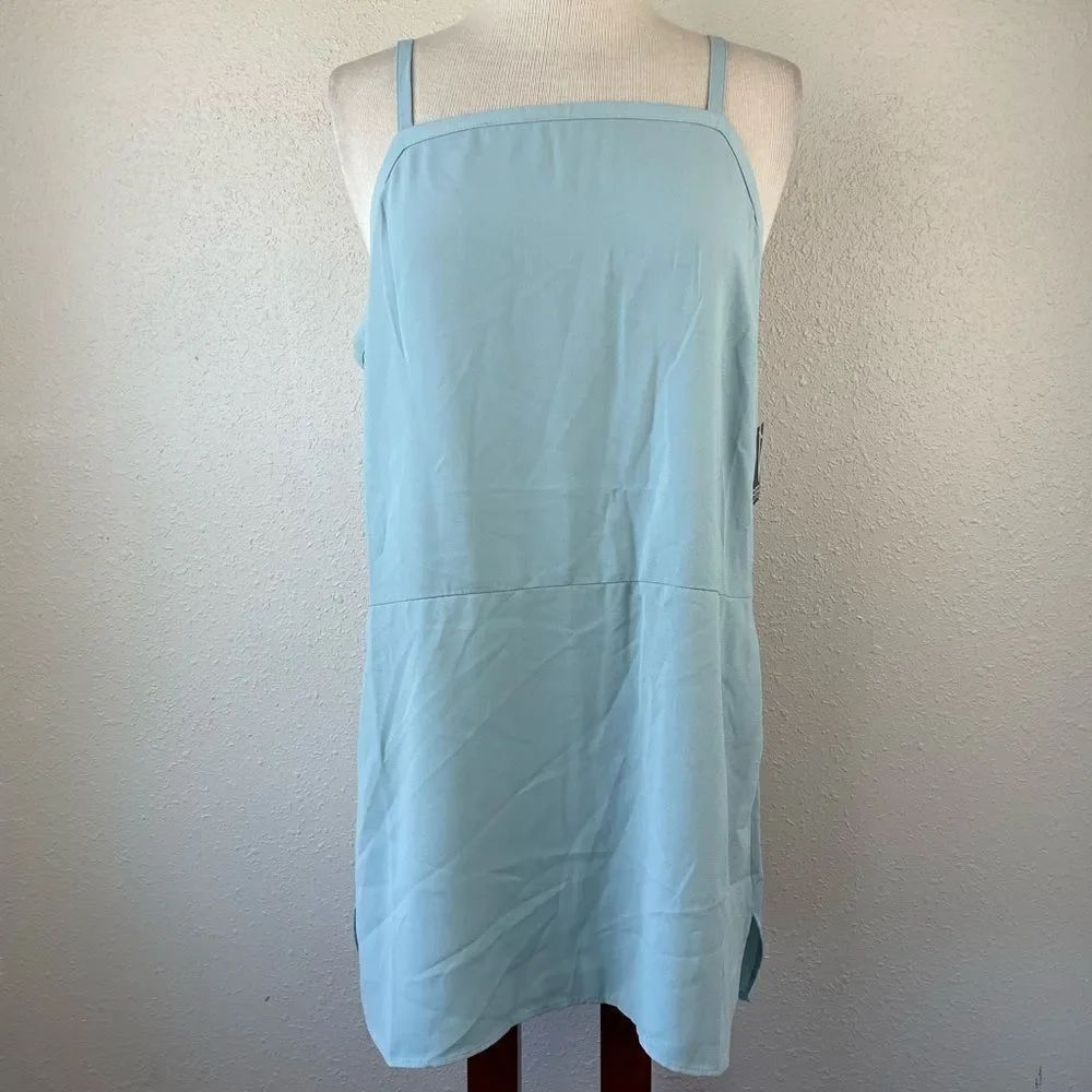 NWT Valette Light Blue Tank Top Blouse Size L